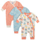 3-Piece Baby Girls Flower Pot Organic Coverall Set-Gerber Childrenswear Wholesale