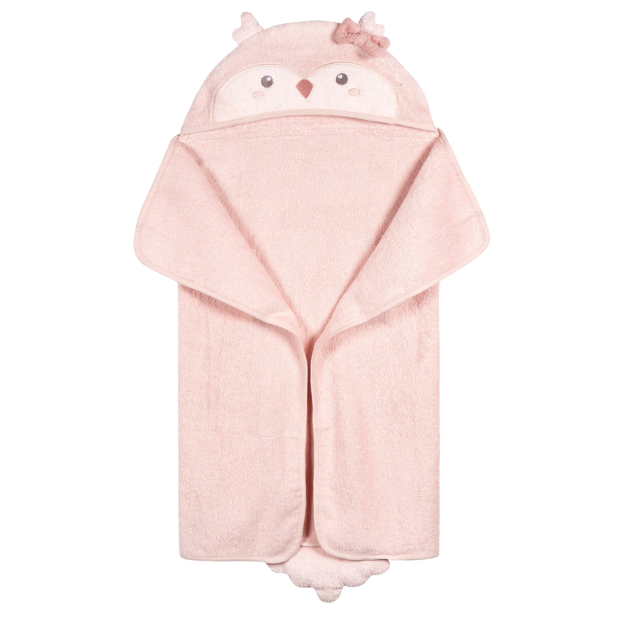 Baby Girls Pink Owl Character Towel-Gerber Childrenswear Wholesale