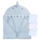 4-Piece Baby Boys Blue Shark Towel & Washcloths-Gerber Childrenswear Wholesale