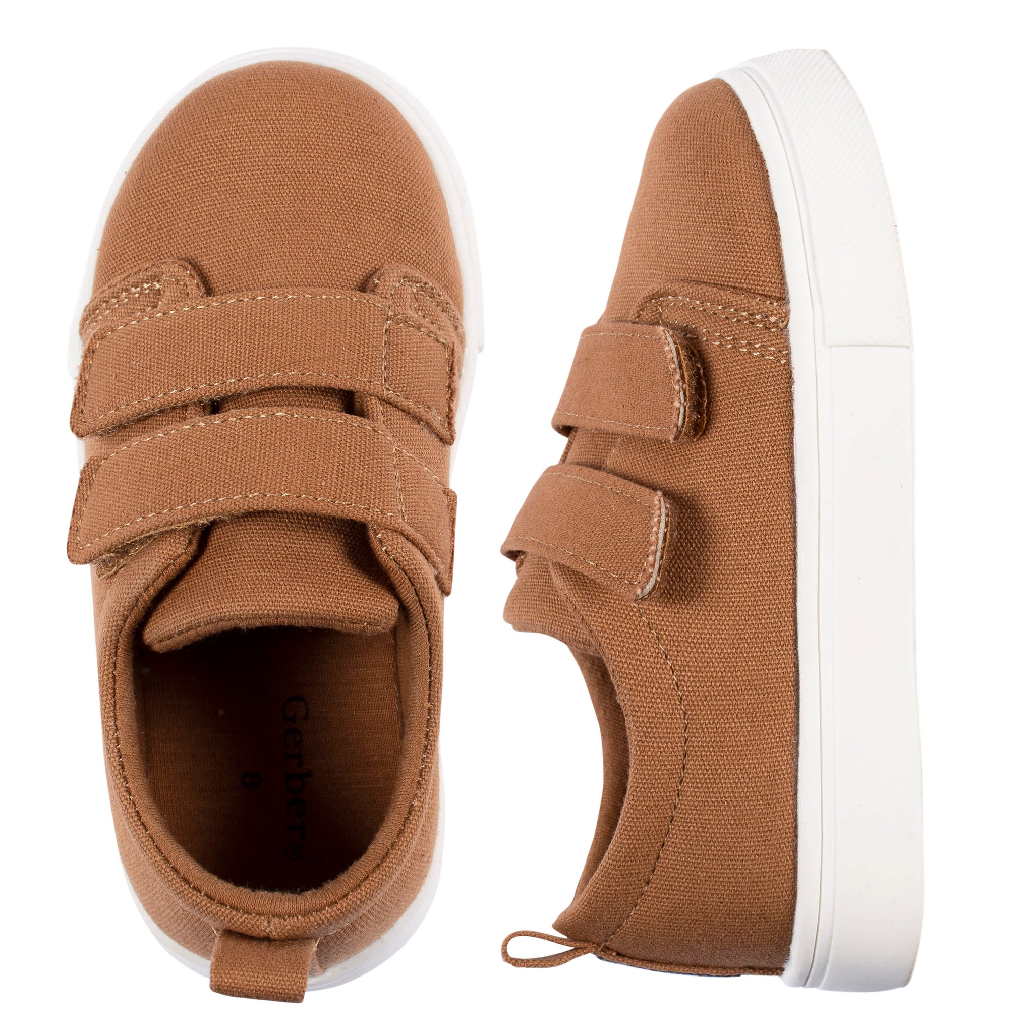 Infant & Toddler Boys Washed Rust Twill Strap Sneaker-Gerber Childrenswear Wholesale