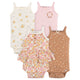 4-Pack Baby Girls Retro Floral Onesies® Bodysuits-Gerber Childrenswear Wholesale