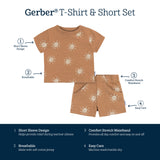 2-Piece Toddler Boys Suns Shirt & Shorts Set-Gerber Childrenswear Wholesale