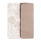 2-Pack Baby Neutral Tan Swaddle Blanket-Gerber Childrenswear Wholesale