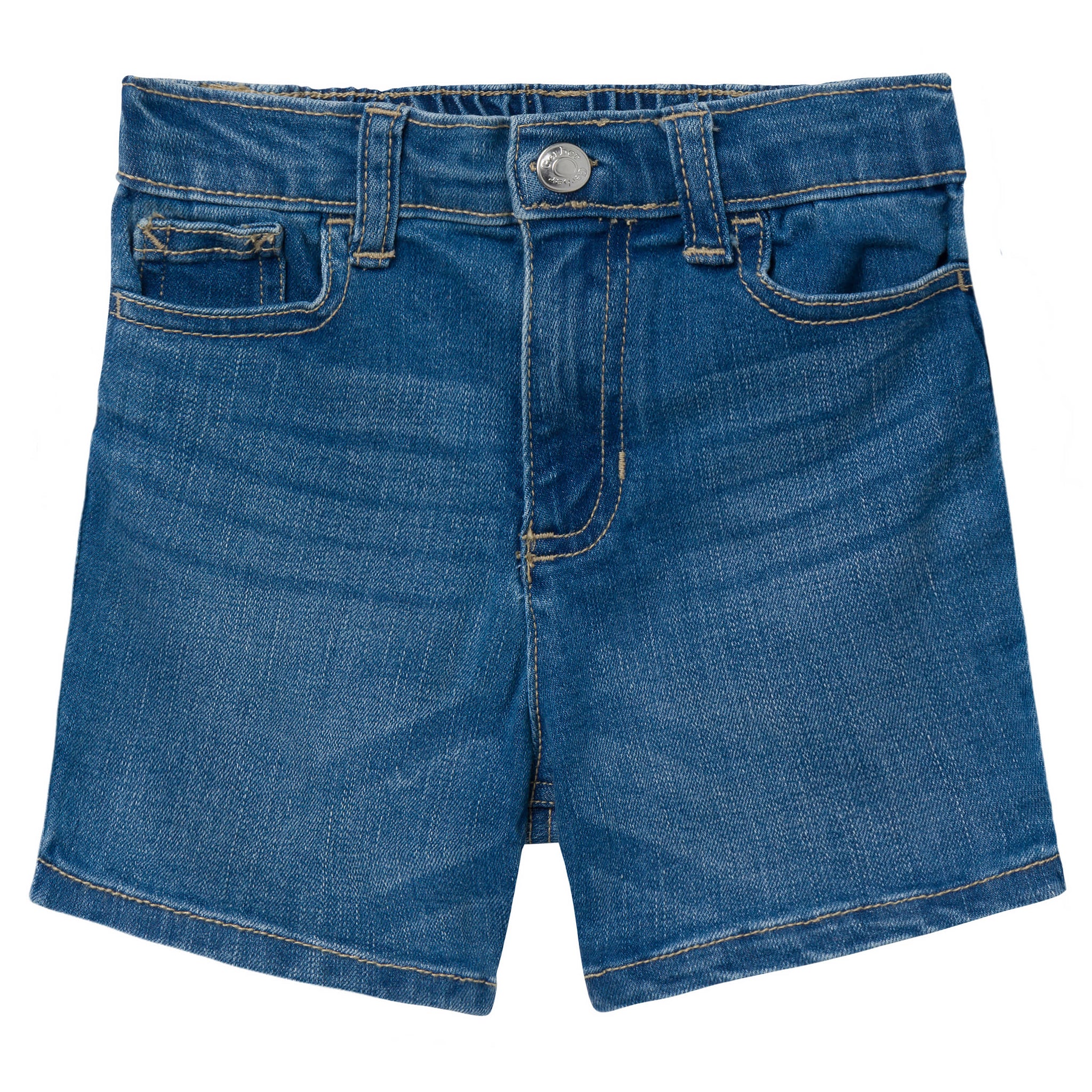 Baby & Toddler Neutral Light Wash Denim Shorts-Gerber Childrenswear Wholesale