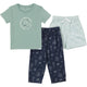 3-Piece Toddler Boys Rock & Roll T-Shirt, Shorts & Pants Pajama Set-Gerber Childrenswear Wholesale