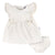 2-Piece Baby Girls Ivory Dress & Diaper Cover-Gerber Childrenswear Wholesale
