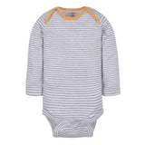 3-Pack Baby Boys Hedgehog Long Sleeve Onesies® Bodysuits-Gerber Childrenswear Wholesale