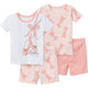 4-Piece Infant & Toddler Girls Ballet Slippers Shorts Pajamas Set-Gerber Childrenswear Wholesale