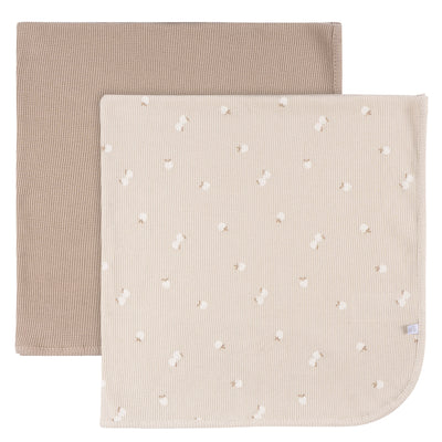 2-Pack Baby Neutral Tan Cotton Thermal Blanket-Gerber Childrenswear Wholesale