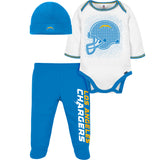 3-Piece Baby Boys Chargers Bodysuit, Footed Pant, & Cap Set-Gerber Childrenswear Wholesale
