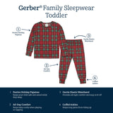 2-Piece Infant and Toddler Neutral Stewart Plaid Snug Fit Pajama Set-Gerber Childrenswear Wholesale