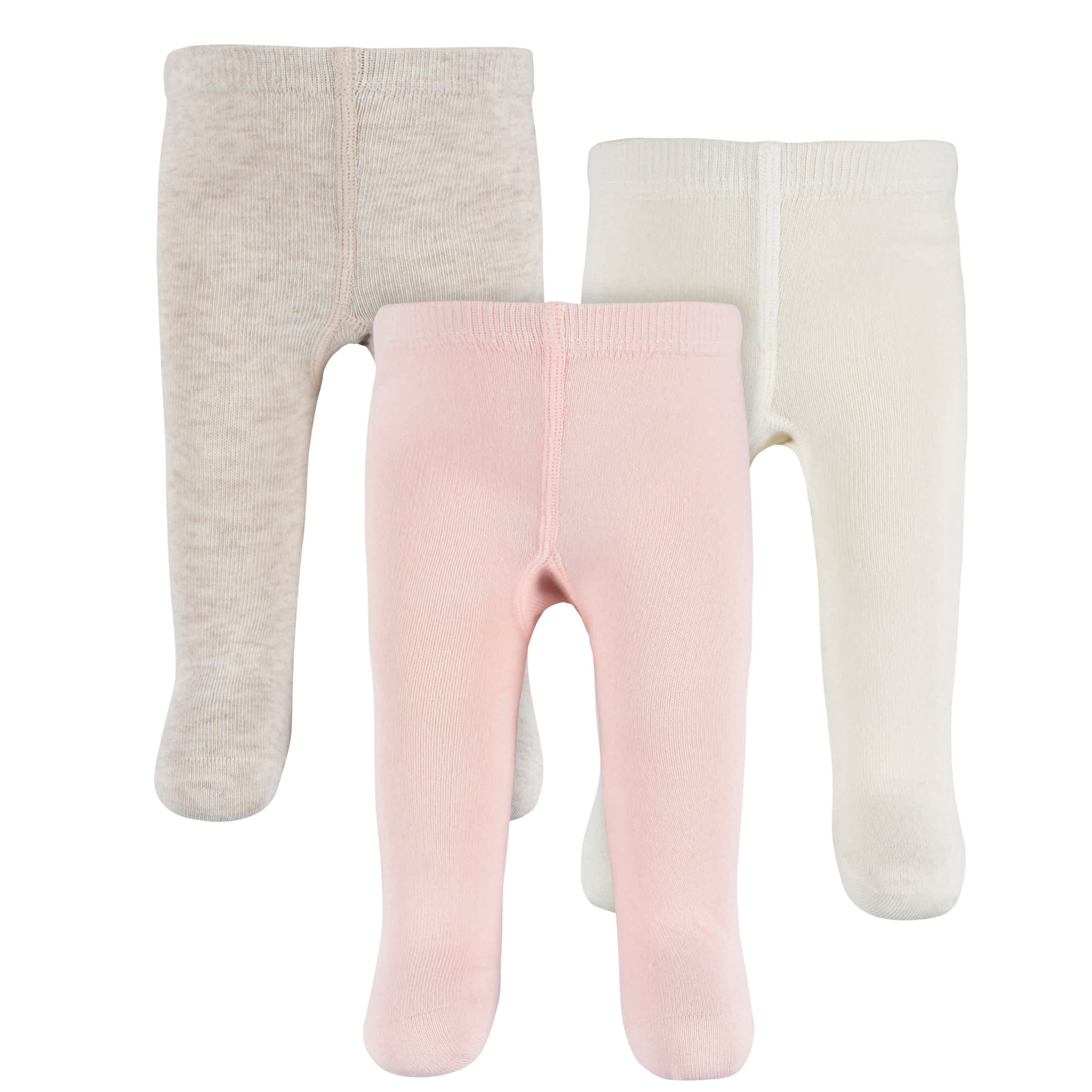 3-Piece Baby Girls Light Grey Heather Tights-Gerber Childrenswear Wholesale