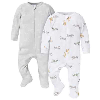 2-Pack Baby Boys Airplanes Sleep 'N Plays-Gerber Childrenswear Wholesale