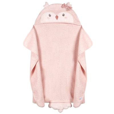 Baby Girls Pink Owl Character Towel-Gerber Childrenswear Wholesale