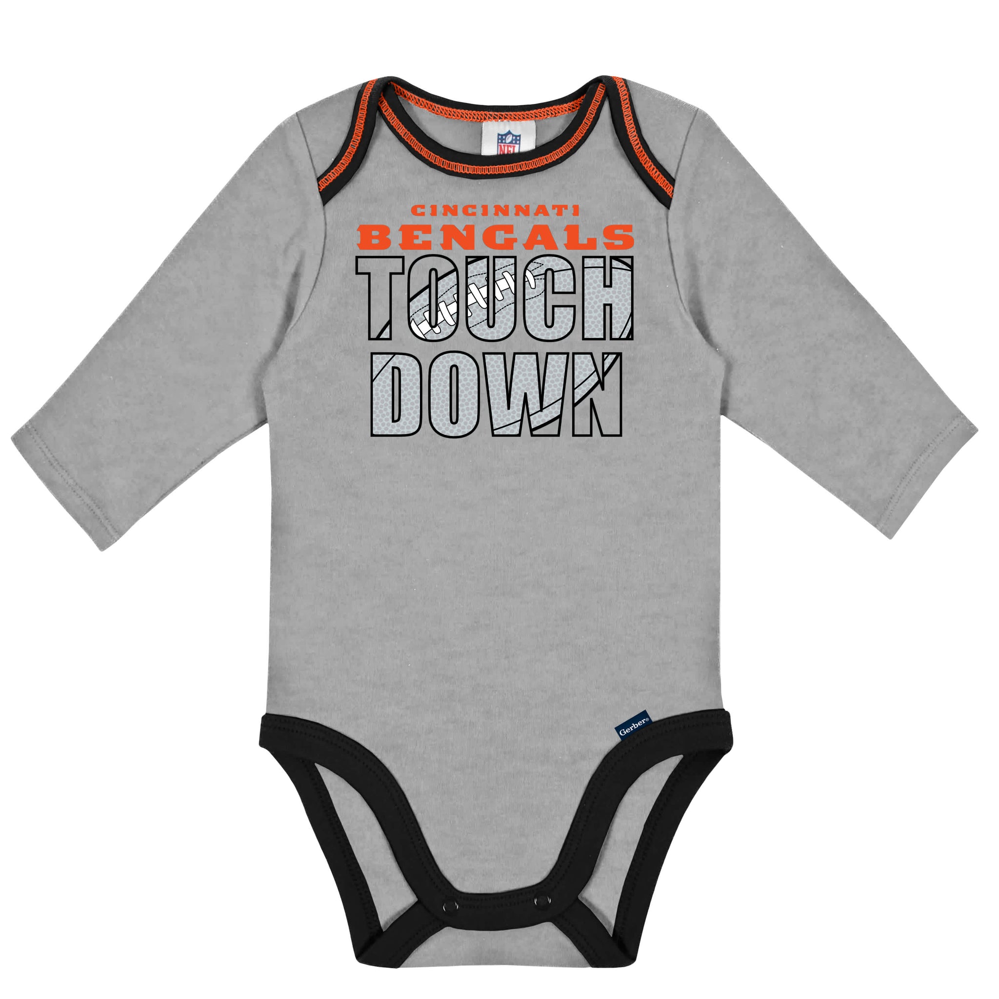 2-Pack Baby Boys Bengals Long Sleeve Bodysuits-Gerber Childrenswear Wholesale