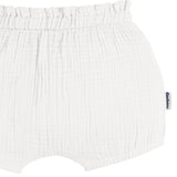 3-Pack Baby Girls Brown/Dot/White Gauze Bubble Short-Gerber Childrenswear Wholesale