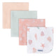 4-Pack Baby Girls She Sells Sea shells Terry Washcloths-Gerber Childrenswear Wholesale