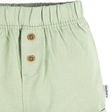 3-Pack Baby Neutral Green/Lt Grey Heather/Stripe Knit Short-Gerber Childrenswear Wholesale