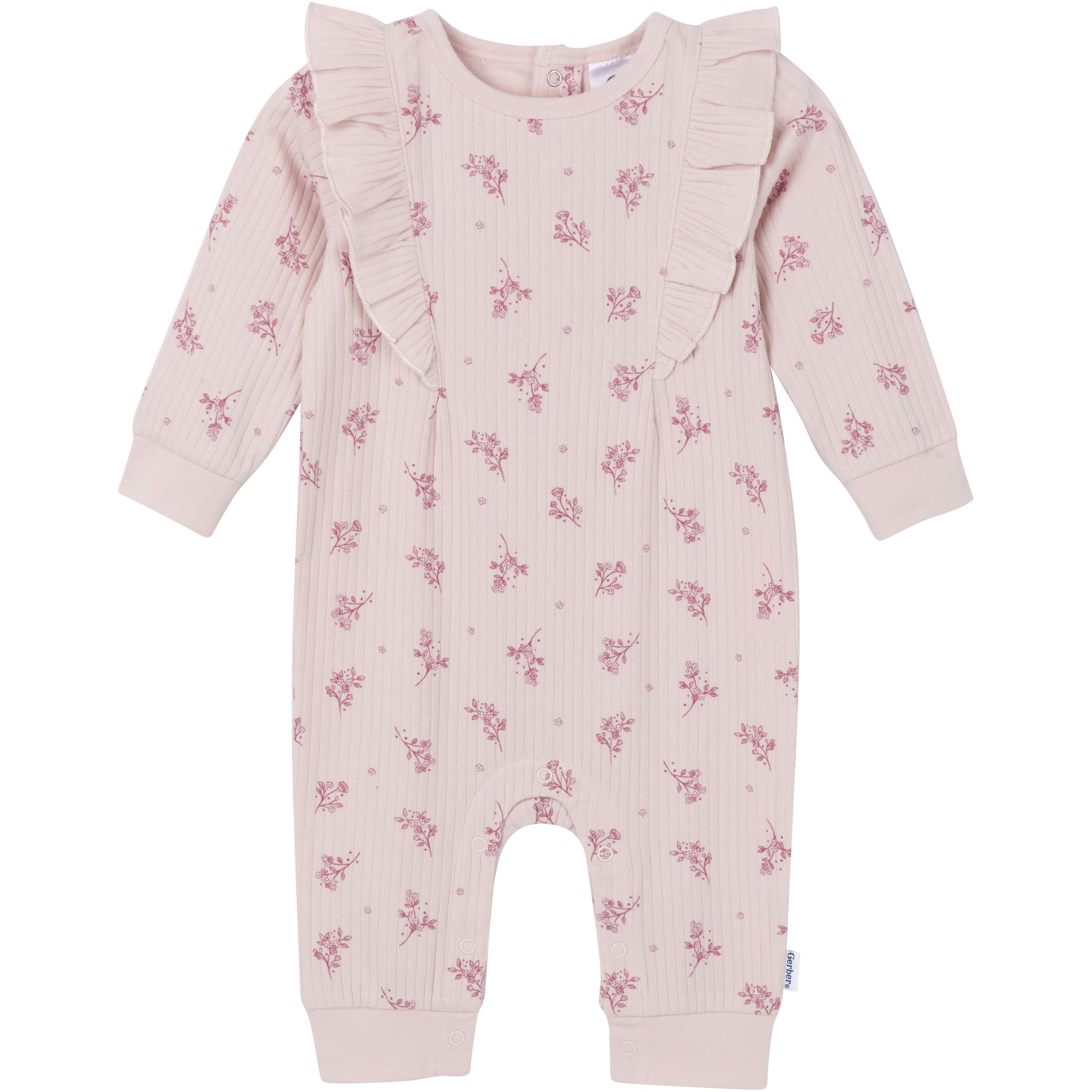 Baby Girls Tossed Flowers Romper-Gerber Childrenswear Wholesale