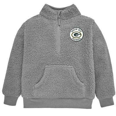 Infant & Toddler Boys Packers 1/4 Zip Sherpa Top-Gerber Childrenswear Wholesale