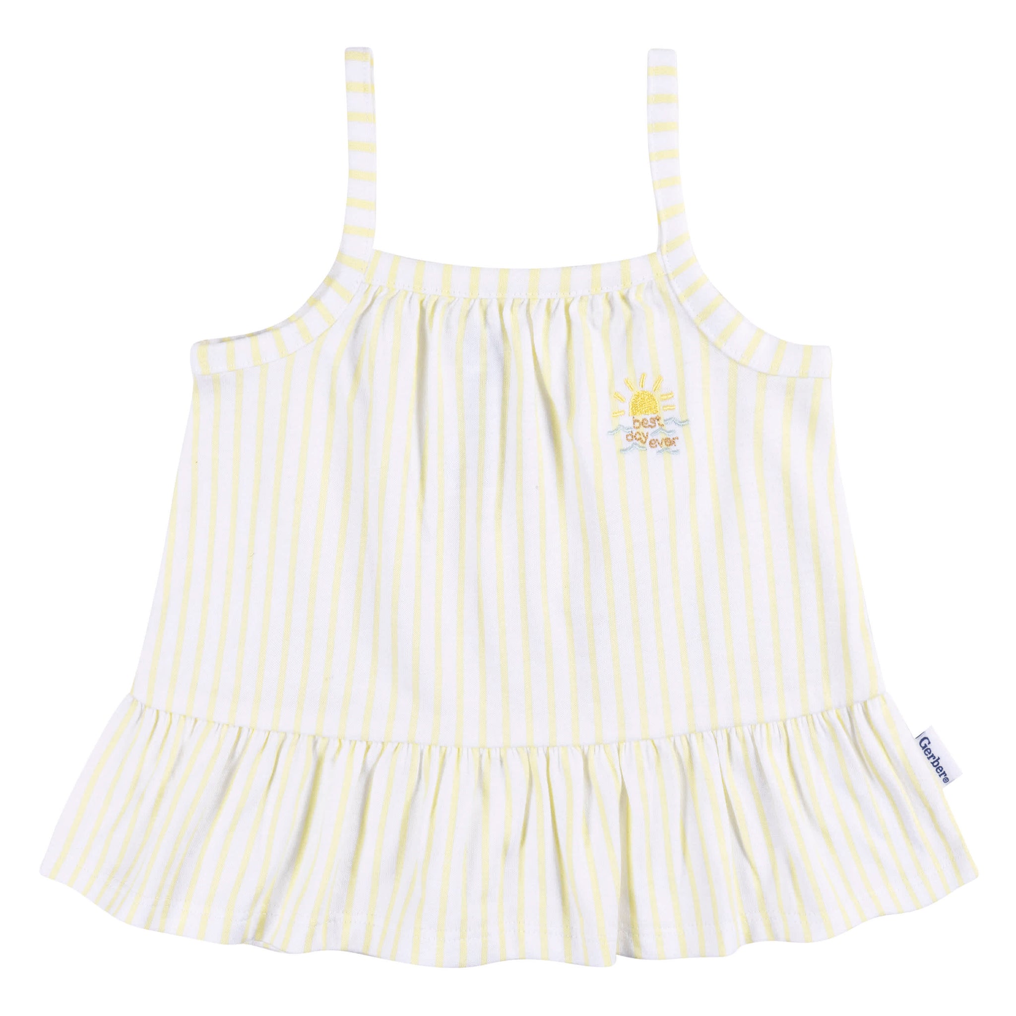 2-Piece Baby Girls Stripe Dress and Diaper Cover-Gerber Childrenswear Wholesale