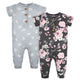 2-Pack Baby Girls Floral & Daisies Short Sleeve Rompers-Gerber Childrenswear Wholesale