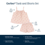 2-Piece Infant and Toddler Girls Cherries Tank Top & Shorts Set-Gerber Childrenswear Wholesale