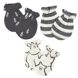 3-Pack Baby Boys Bear No Scratch Mittens-Gerber Childrenswear Wholesale