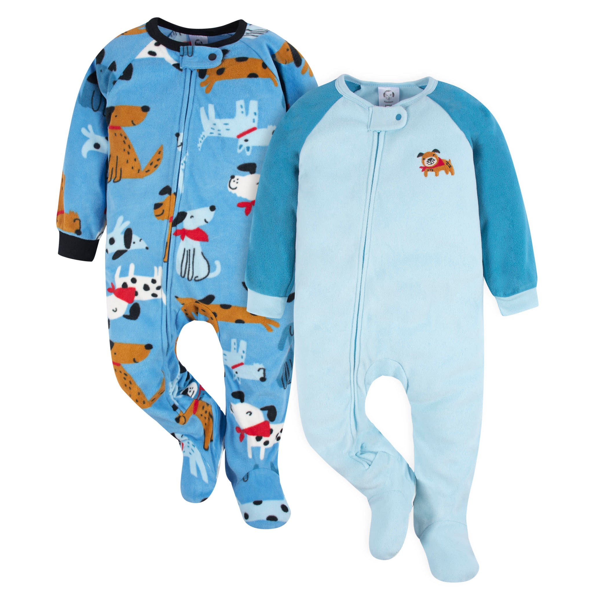 2-Pack Baby & Toddler Boys Dogs Blanket Sleepers-Gerber Childrenswear Wholesale