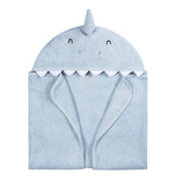 4-Piece Baby Boys Blue Shark Towel & Washcloths-Gerber Childrenswear Wholesale