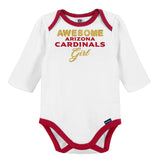 3-Piece Baby Girls Cardinals Bodysuit, Footed Pant, & Cap Set-Gerber Childrenswear Wholesale