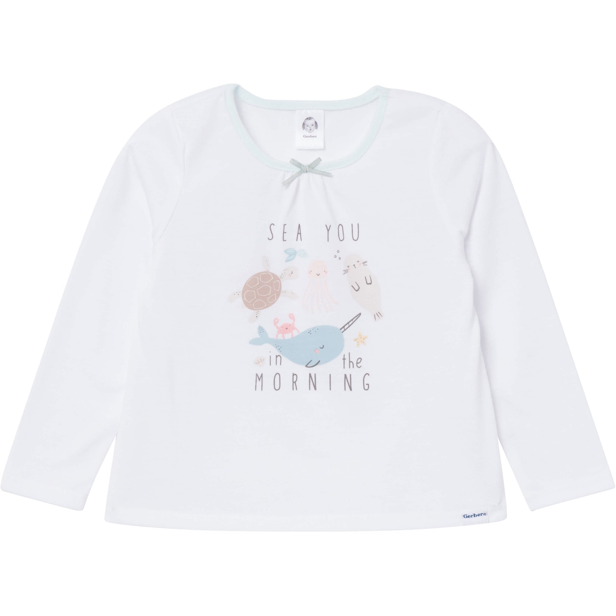 2-Piece Toddler Girls Sea Pajama Set-Gerber Childrenswear Wholesale