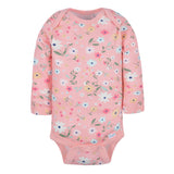 3-Pack Baby Girls Fox Long Sleeve Onesies® Bodysuits-Gerber Childrenswear Wholesale