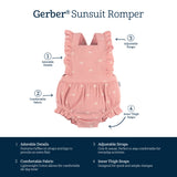 Baby Girls Seashell Sunsuit Romper-Gerber Childrenswear Wholesale