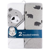 2-Pack Baby Boys Bear Hooded Towel-Gerber Childrenswear Wholesale