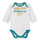 3-Piece Baby Girls Dolphins Bodysuit, Footed Pant, & Cap Set-Gerber Childrenswear Wholesale