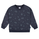 2-Piece Infant and Toddler Boys Navy Space Sweatshirt & Pant Set-Gerber Childrenswear Wholesale