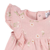 2-Piece Baby Girls Daisies Dress & Diaper Cover-Gerber Childrenswear Wholesale