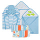 13-Piece Boys Terry Hooded Bath Wrap, Hooded Towels and Washcloth Set - Ocean-Gerber Childrenswear Wholesale
