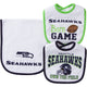 Seattle Seahawks Baby Bib and Burp Cloth Set-Gerber Childrenswear Wholesale