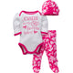 Kansas City Chiefs Baby Girls 3 Piece Bodysuit, Footed Pant and Cap Set-Gerber Childrenswear Wholesale