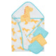 4-Piece Baby Boys' Giraffe Terry Hooded Bath Wrap & Washcloths Set-Gerber Childrenswear Wholesale