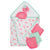 4-Piece Baby Girls' Flamingo Terry Hooded Bath Wrap & Washcloths Set-Gerber Childrenswear Wholesale