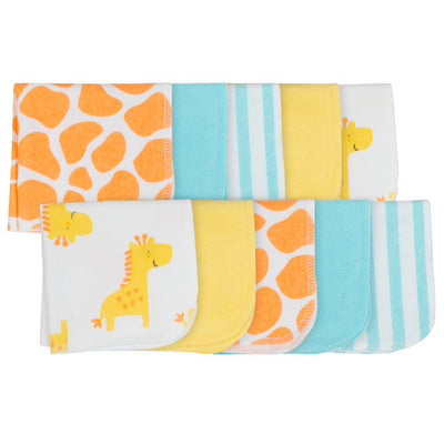 10-Pack Baby Boys' Giraffe Terry Washcloths-Gerber Childrenswear Wholesale