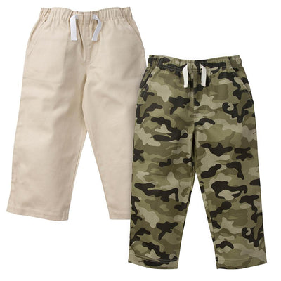 2-Pack Infant & Toddler Boys Camo and Khaki Woven Twill Pants-Gerber Childrenswear Wholesale