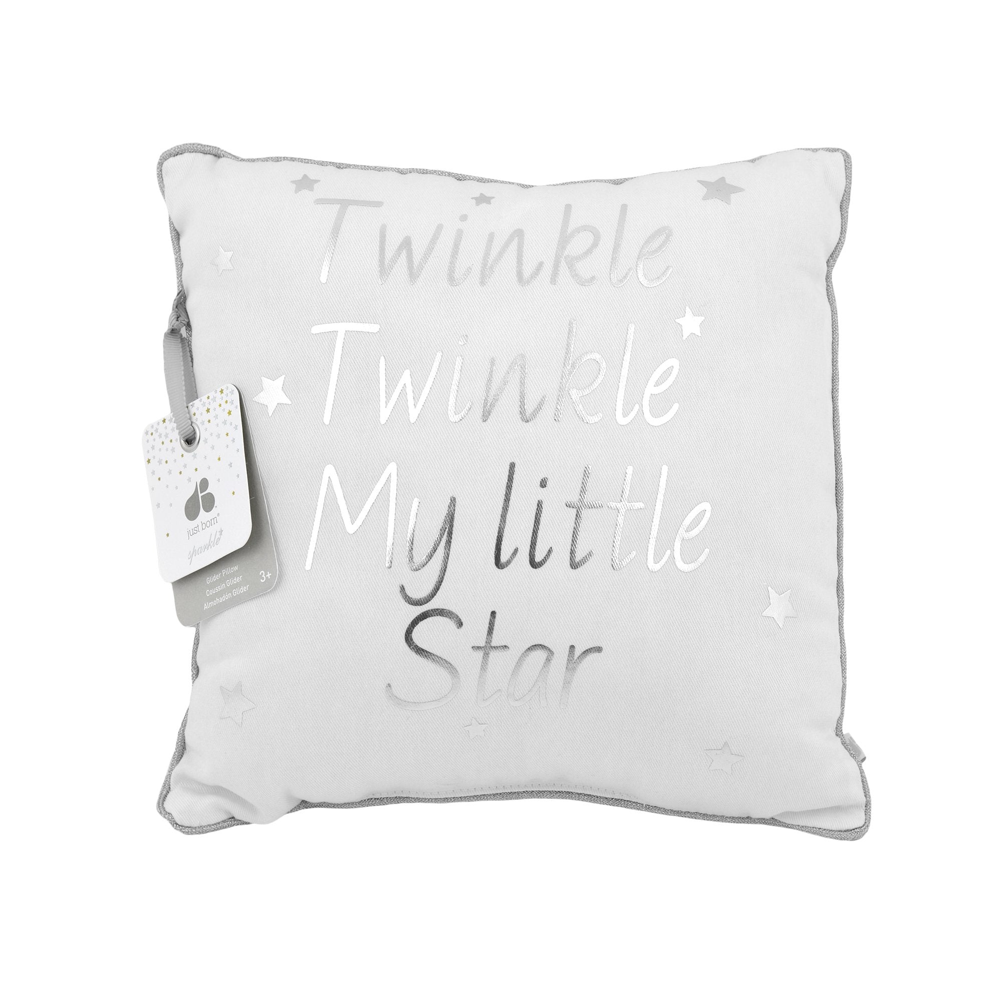 Just Born® Sparkle White Decorative Pillow-Gerber Childrenswear Wholesale