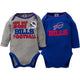 Buffalo Bills Baby Boy 2-Pack Long Sleeve Bodysuits-Gerber Childrenswear Wholesale