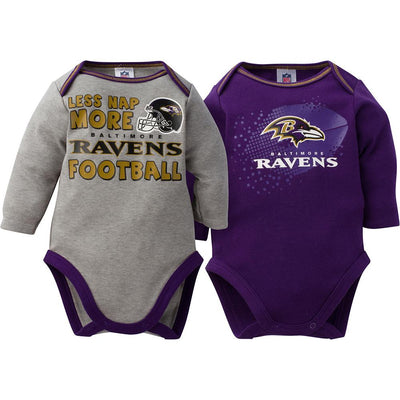 Ravens Baby Boy 2-Pack Long Sleeve Bodysuit-Gerber Childrenswear Wholesale