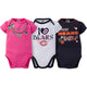 Chicago Bears 3-Pack Infant Girl Short Sleeve Bodysuits-Gerber Childrenswear Wholesale