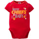 Kansas City Chiefs 3-Pack Infant Girl Short Sleeve Bodysuits-Gerber Childrenswear Wholesale
